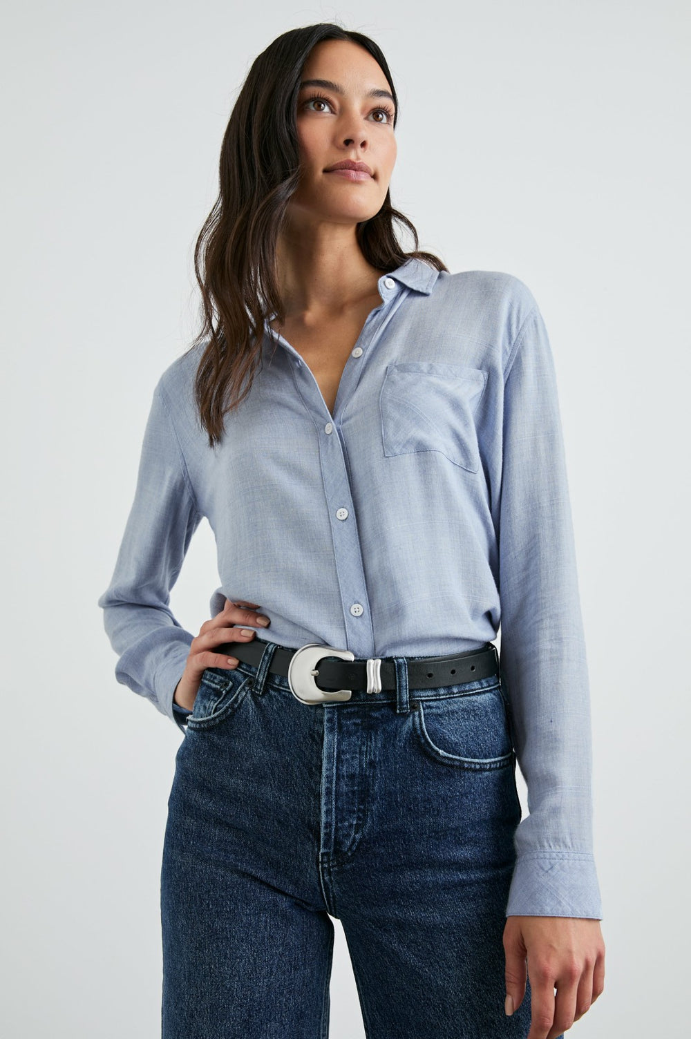 HUNTER SHIRT - CHAMBRAY HEATHER| Rails outlet