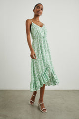 FRIDA DRESS - GREEN TEXTURE FLORAL| Rails discount