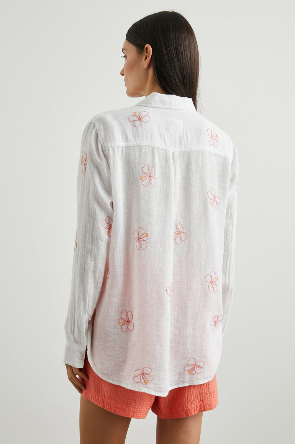 CHARLI SHIRT - HIBISCUS EMBROIDERY| Rails US