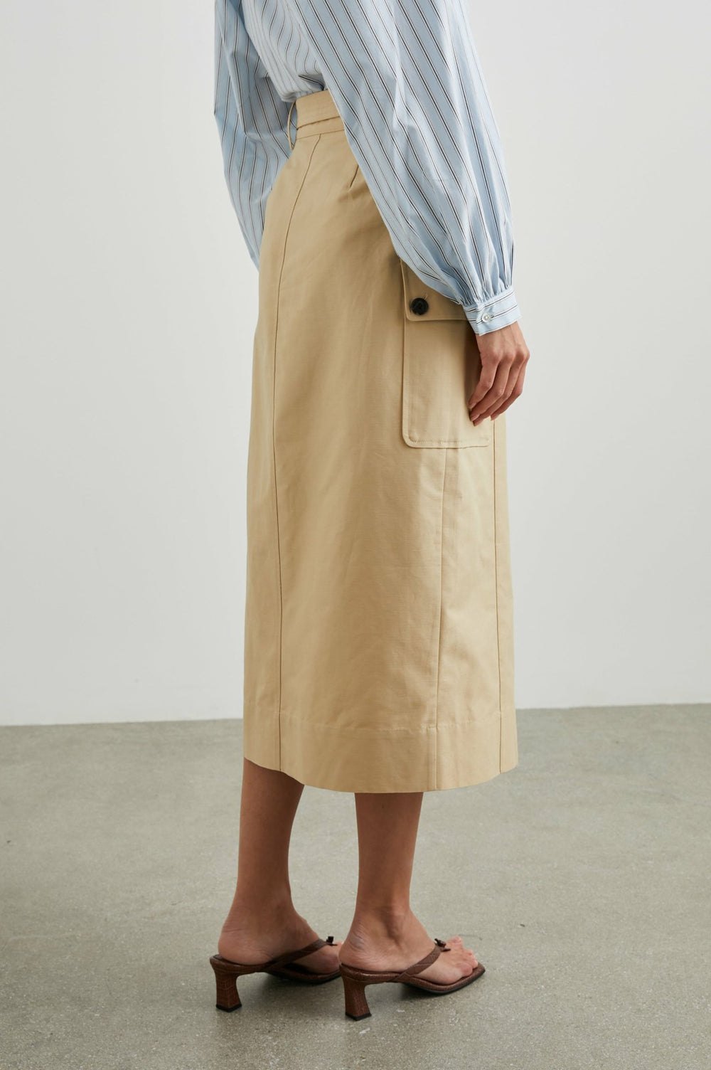 CYRUS SKIRT - KHAKI| Rails online