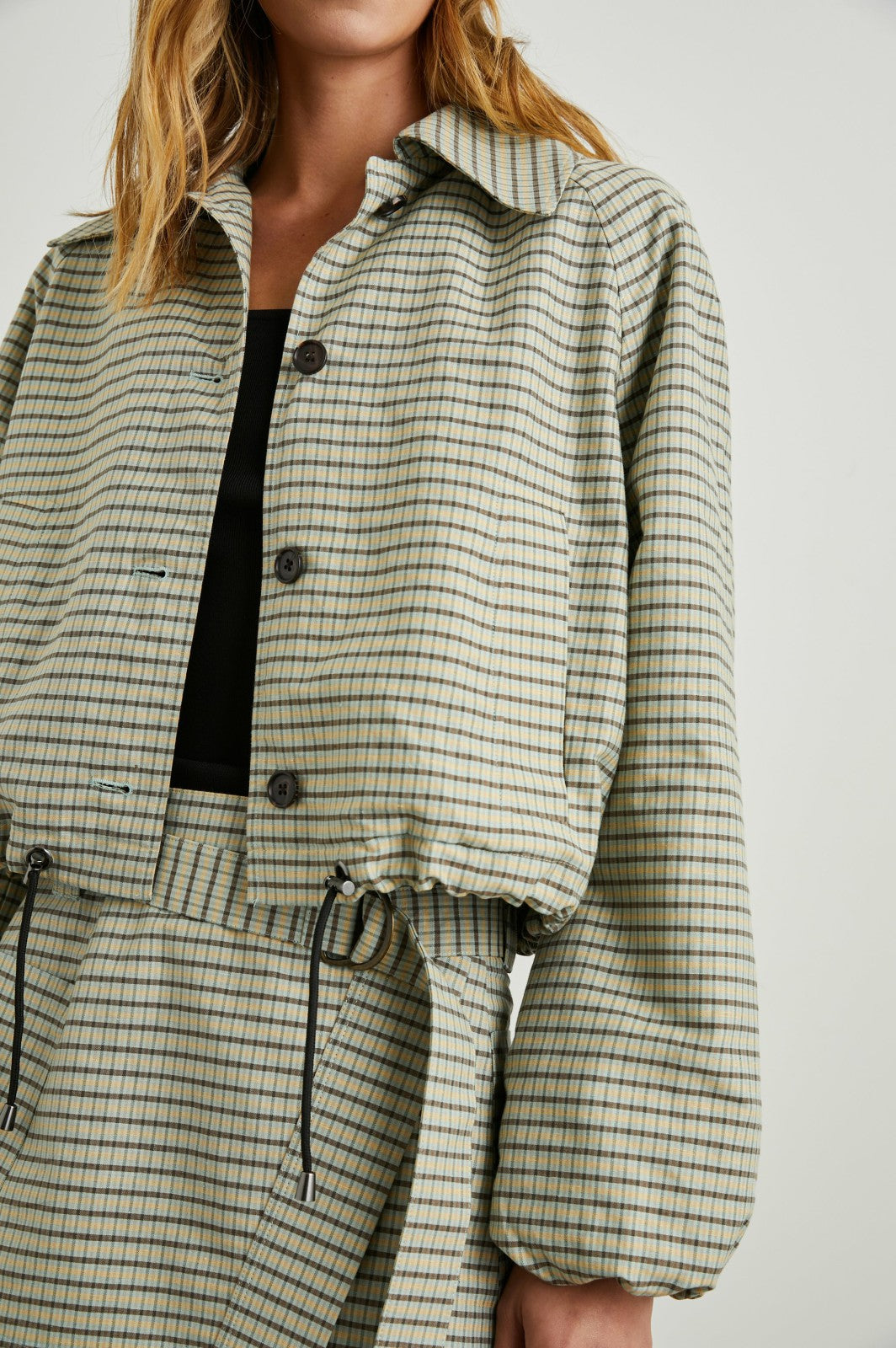 NORTH JACKET - SAGE MINI CHECK| Rails sale