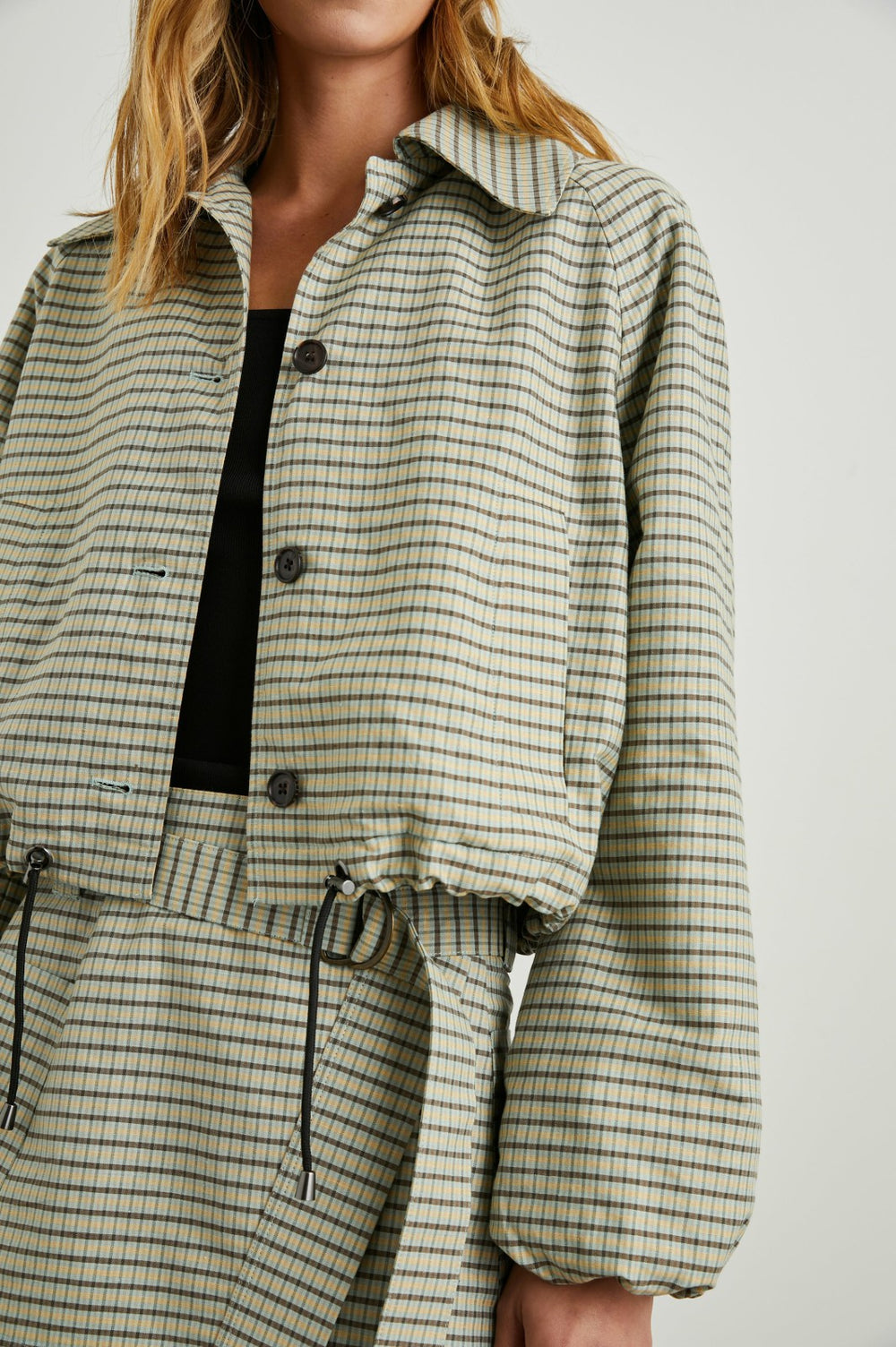 NORTH JACKET - SAGE MINI CHECK| Rails sale