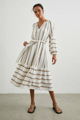 VITTORIA DRESS - COCONUT STRIPE| Rails on sale