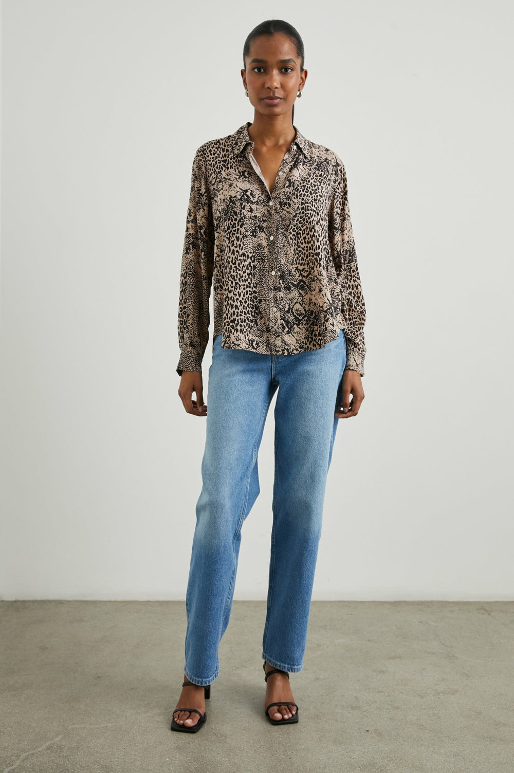 JOSEPHINE SHIRT - TAUPE MIXED ANIMAL| Rails on sale