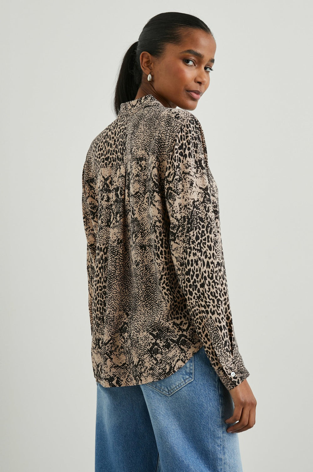 JOSEPHINE SHIRT - TAUPE MIXED ANIMAL| Rails on sale