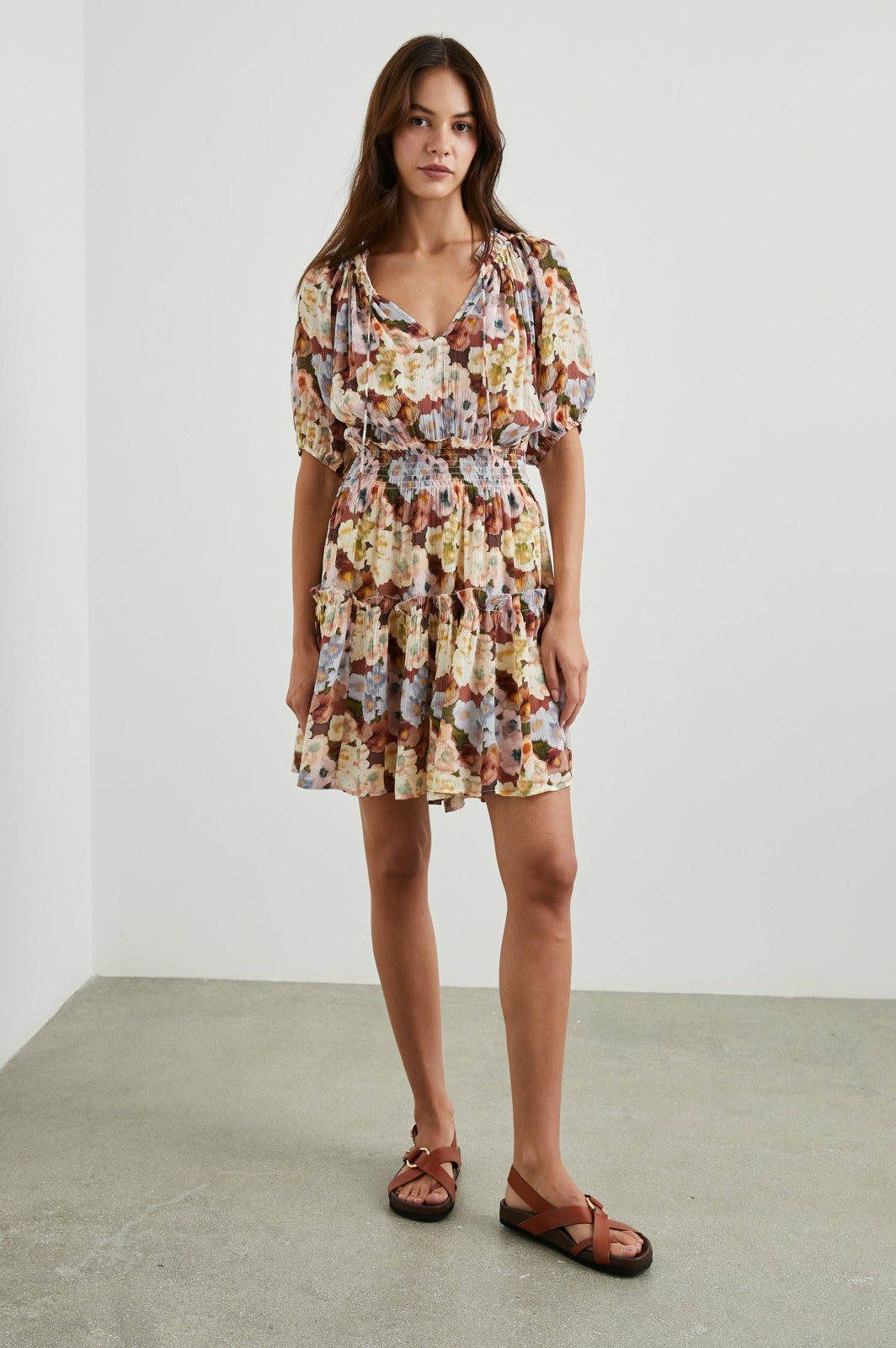FIORELLA DRESS - PAINTED FLORAL| Rails outlet