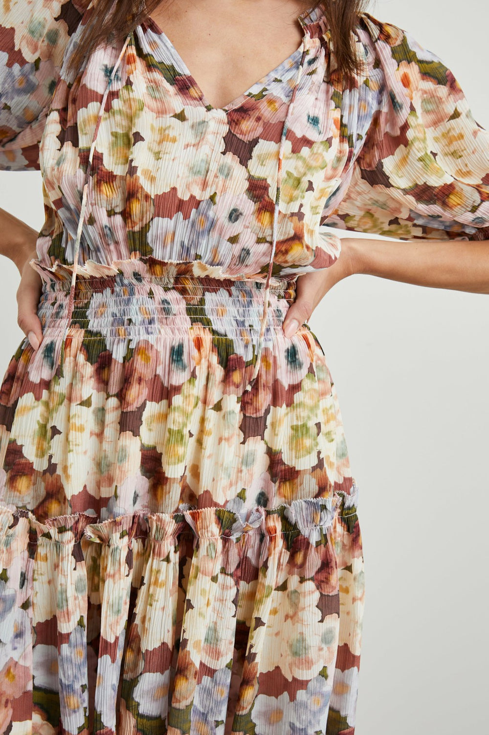 FIORELLA DRESS - PAINTED FLORAL| Rails outlet