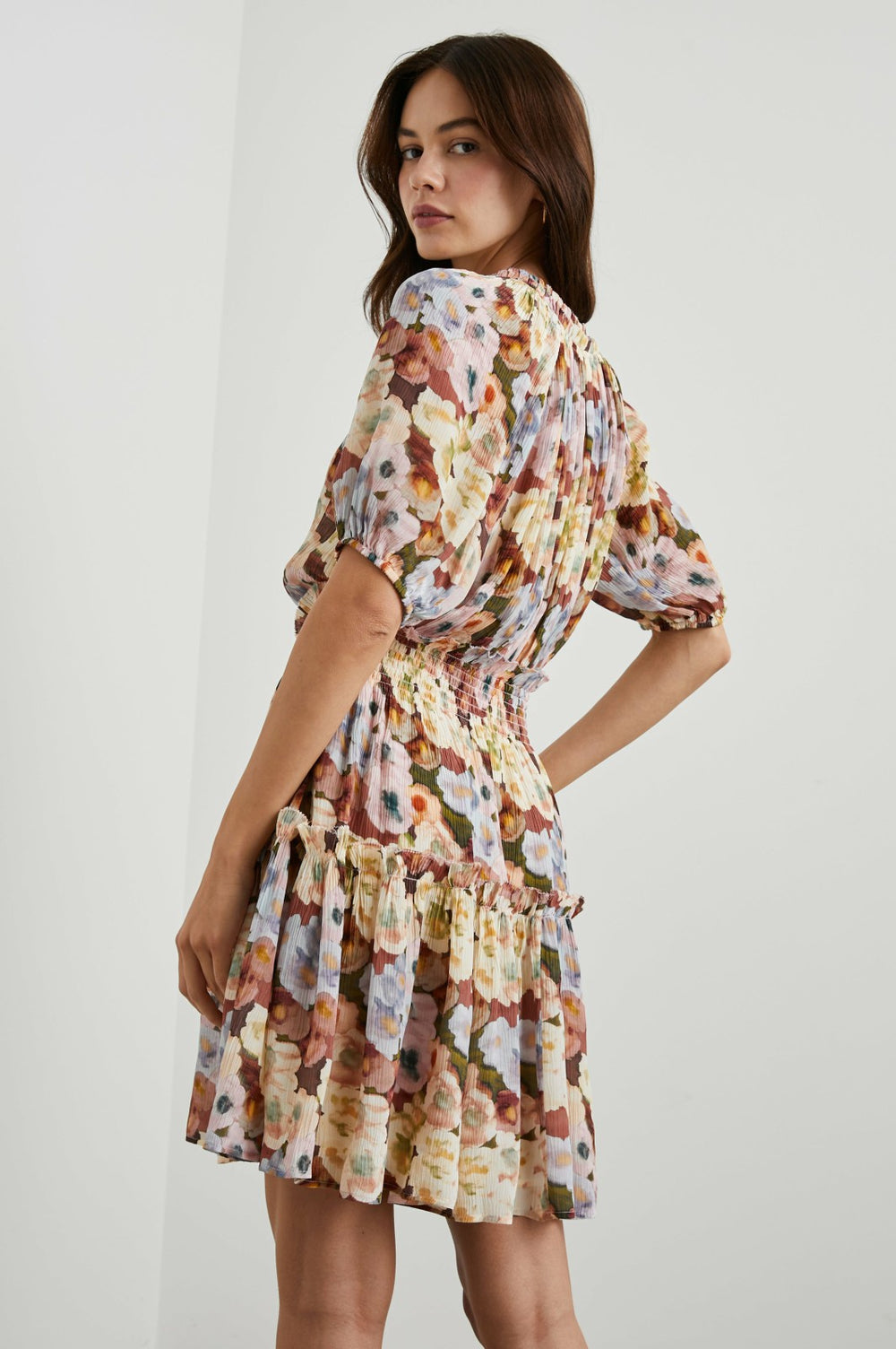 FIORELLA DRESS - PAINTED FLORAL| Rails outlet