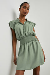 AMINA DRESS - SAGE DENIM| Rails online