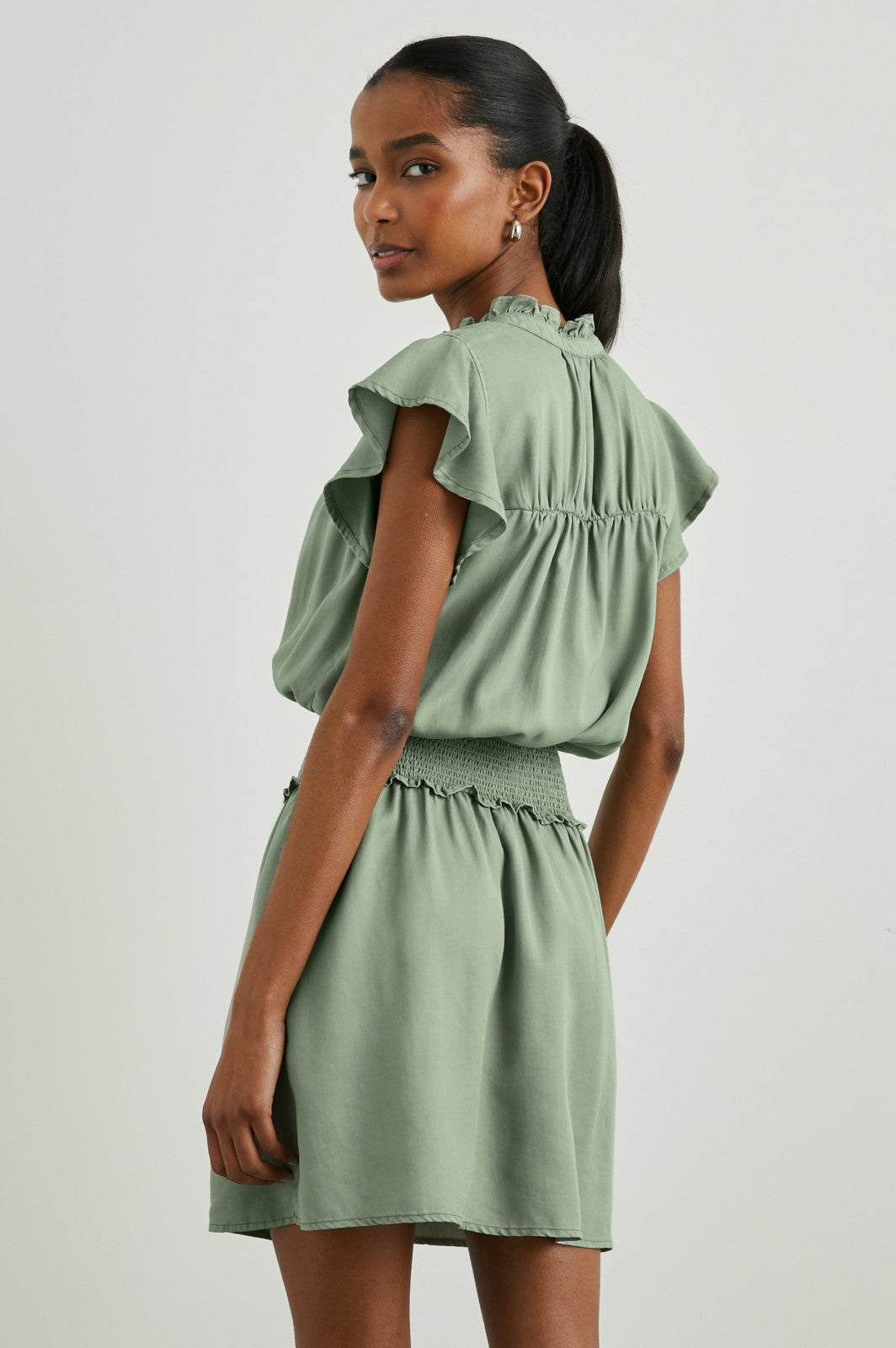 AMINA DRESS - SAGE DENIM| Rails online