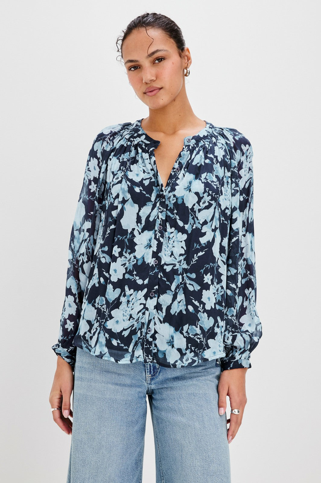 NESSIE TOP - INDIGO BLOSSOMS| Rails for sale
