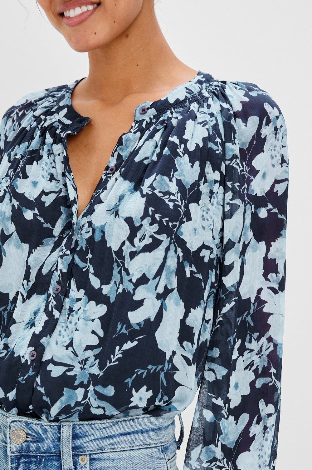 NESSIE TOP - INDIGO BLOSSOMS| Rails for sale