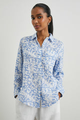 ELLIS SHIRT - BLUE DIFFUSED CHEETAH| Rails online