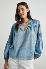MARLI TOP - FADED BLUE| Rails discount