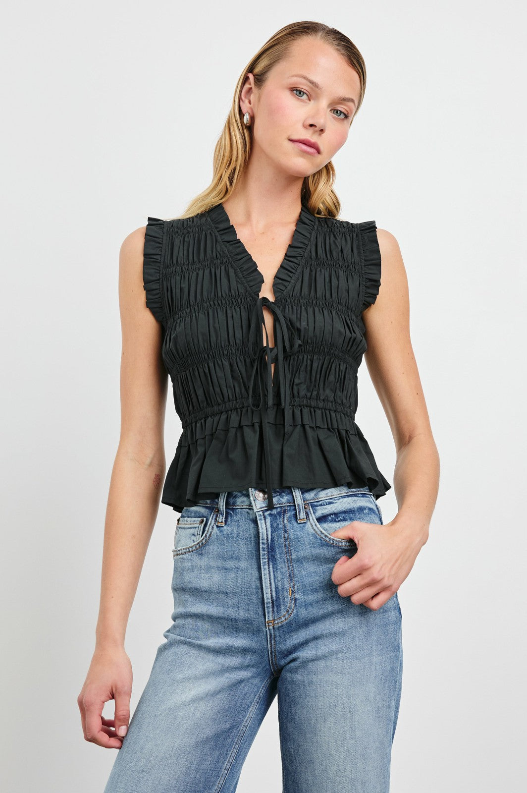 MARTINE TOP - BLACK| Rails on sale