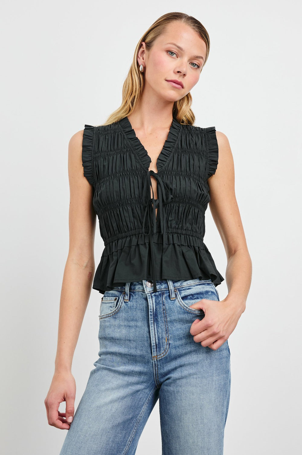 MARTINE TOP - BLACK| Rails on sale