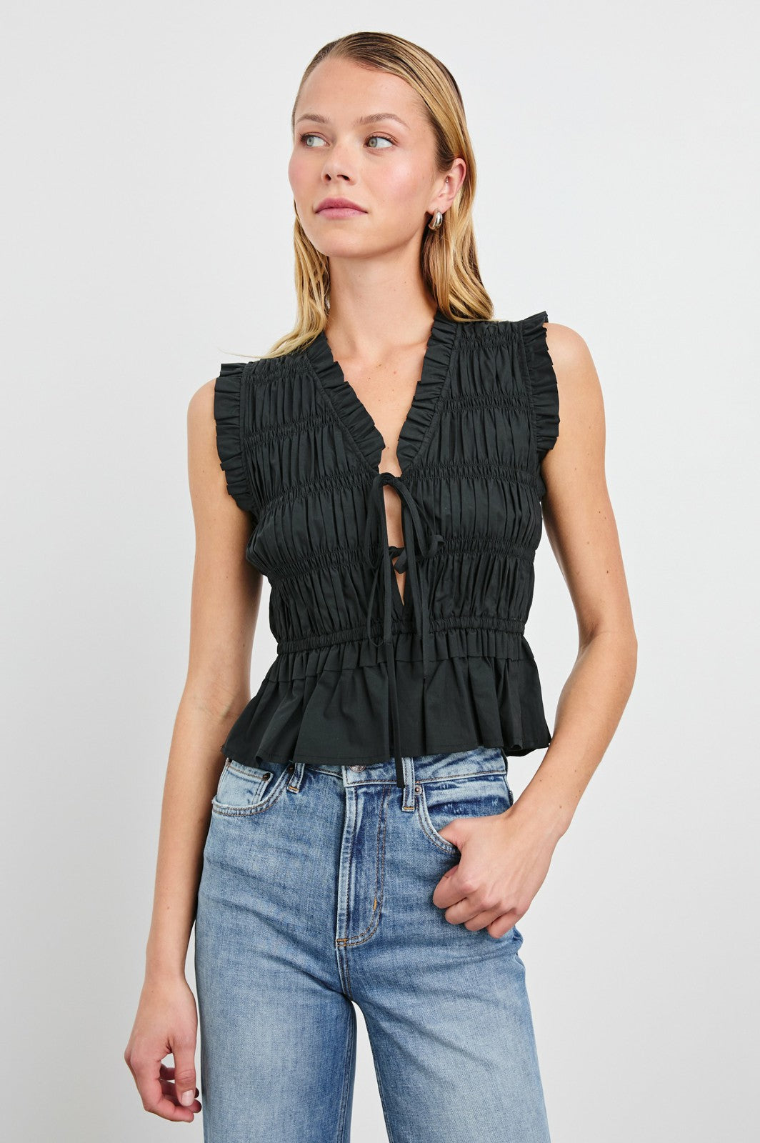 MARTINE TOP - BLACK| Rails on sale