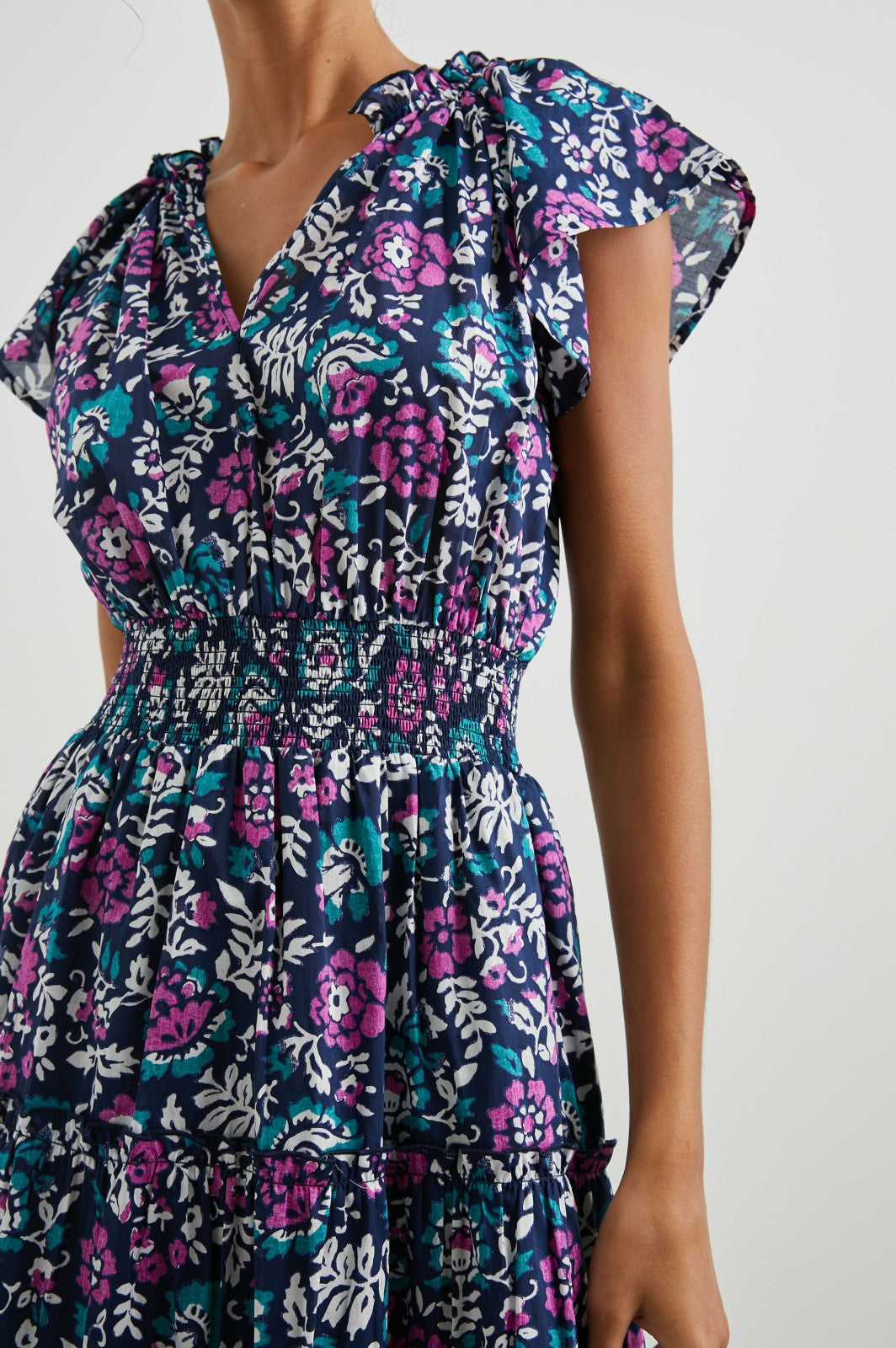 AMELLIA DRESS - WOODBLOCK FLORAL| Rails sale
