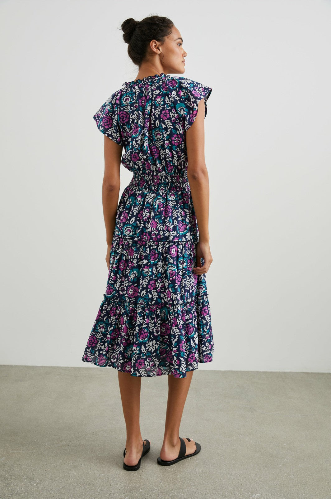 AMELLIA DRESS - WOODBLOCK FLORAL| Rails sale