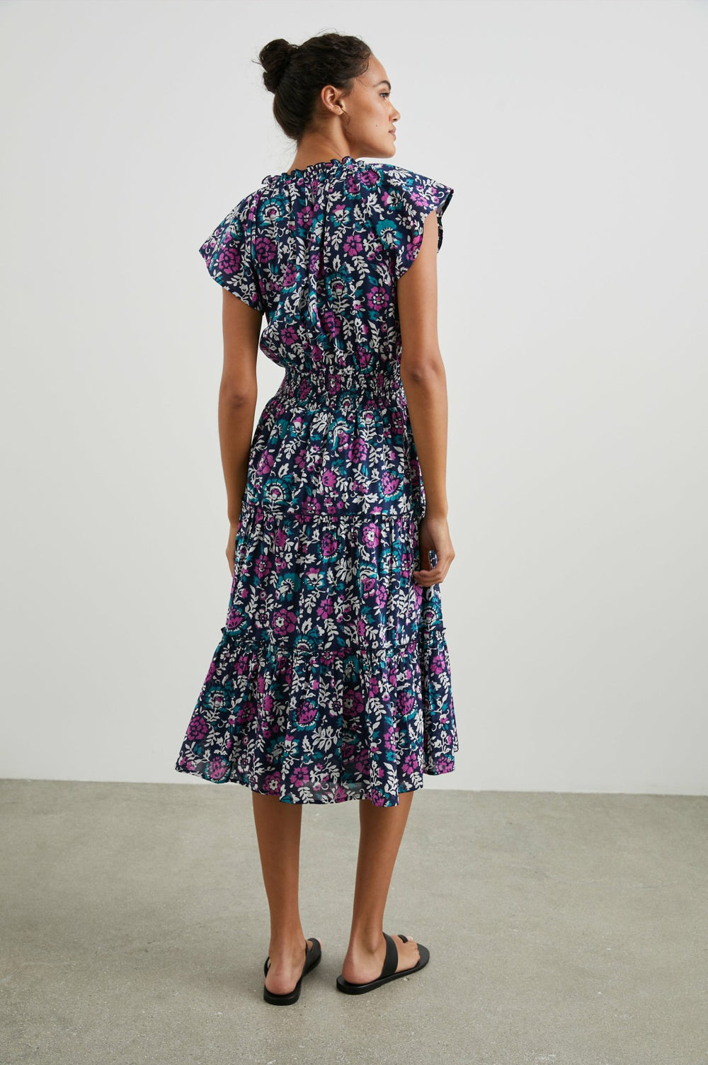 AMELLIA DRESS - WOODBLOCK FLORAL| Rails sale