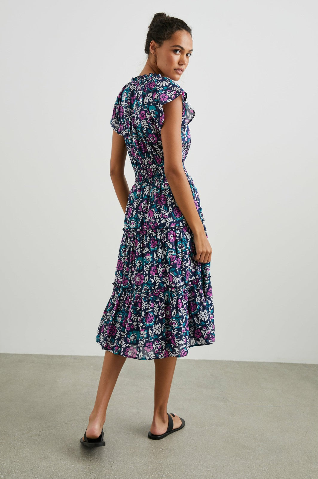 AMELLIA DRESS - WOODBLOCK FLORAL| Rails sale