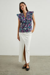 MISHA TOP - WOODBLOCK FLORAL| Rails outlet