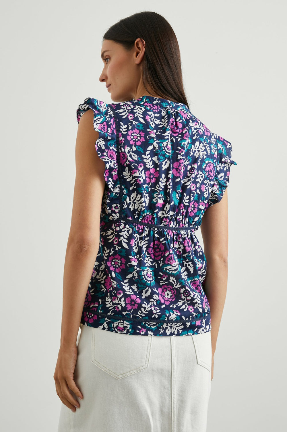 MISHA TOP - WOODBLOCK FLORAL| Rails outlet