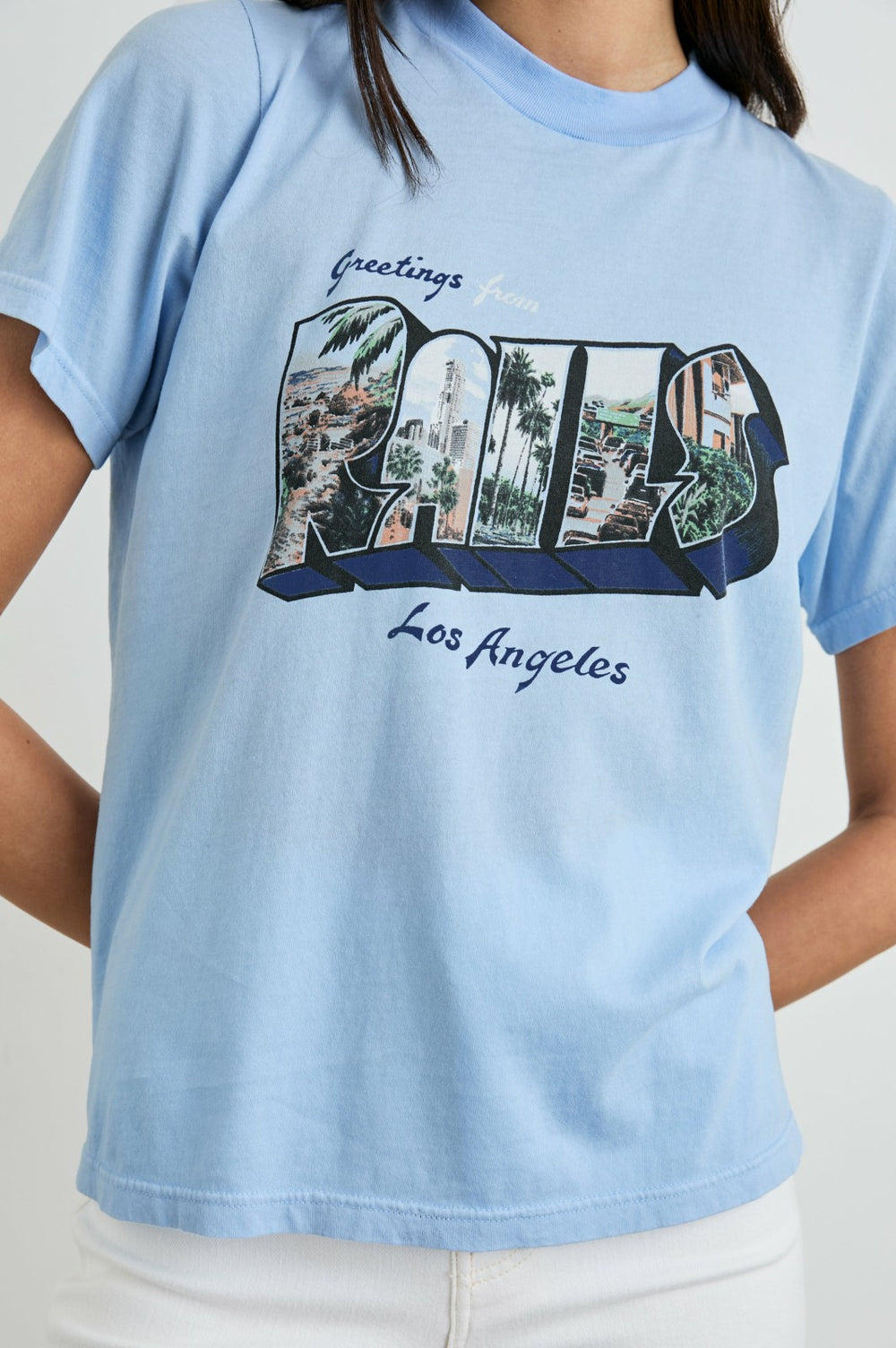 BOYFRIEND T-SHIRT - RAILS LOS ANGELES BLUE| Rails on sale