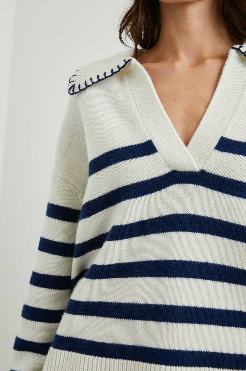 ATHENA SWEATER - IVORY NAVY STRIPE| Rails on sale