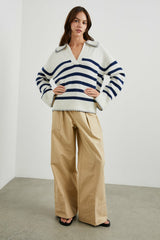 ATHENA SWEATER - IVORY NAVY STRIPE| Rails on sale