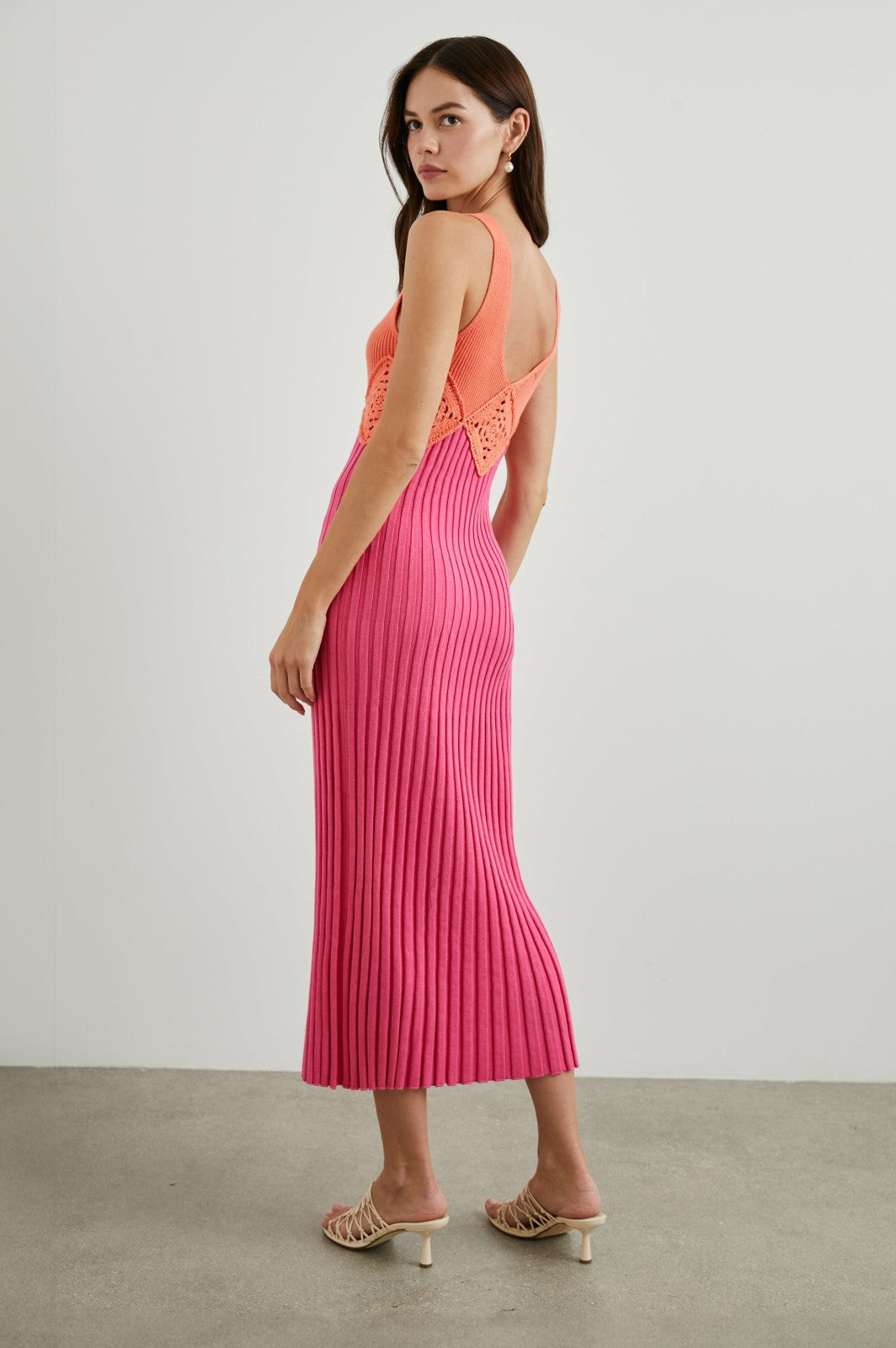 TARYN DRESS - PAPAYA COLORBLOCK| Rails US