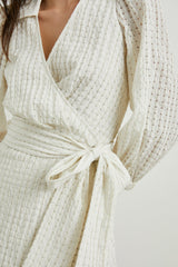 KIARA DRESS - IVORY SEERSUCKER| Rails outlet