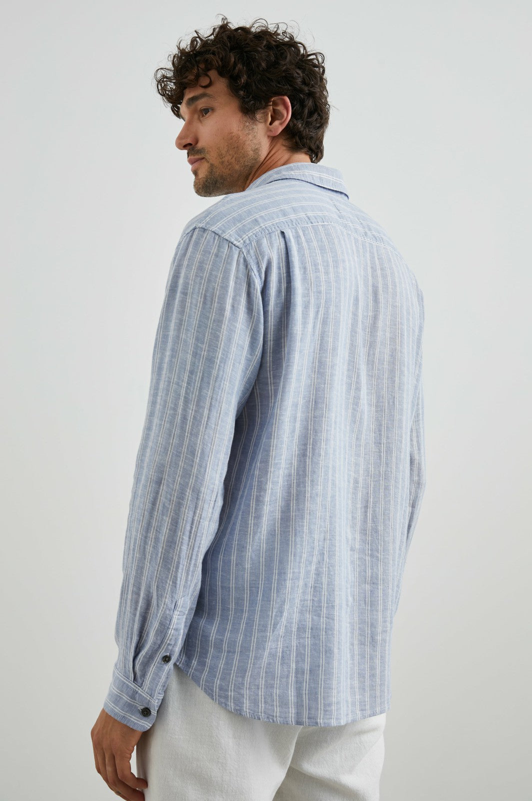 CONNOR SHIRT - DENIM WHITE PINSTRIPE| Rails online