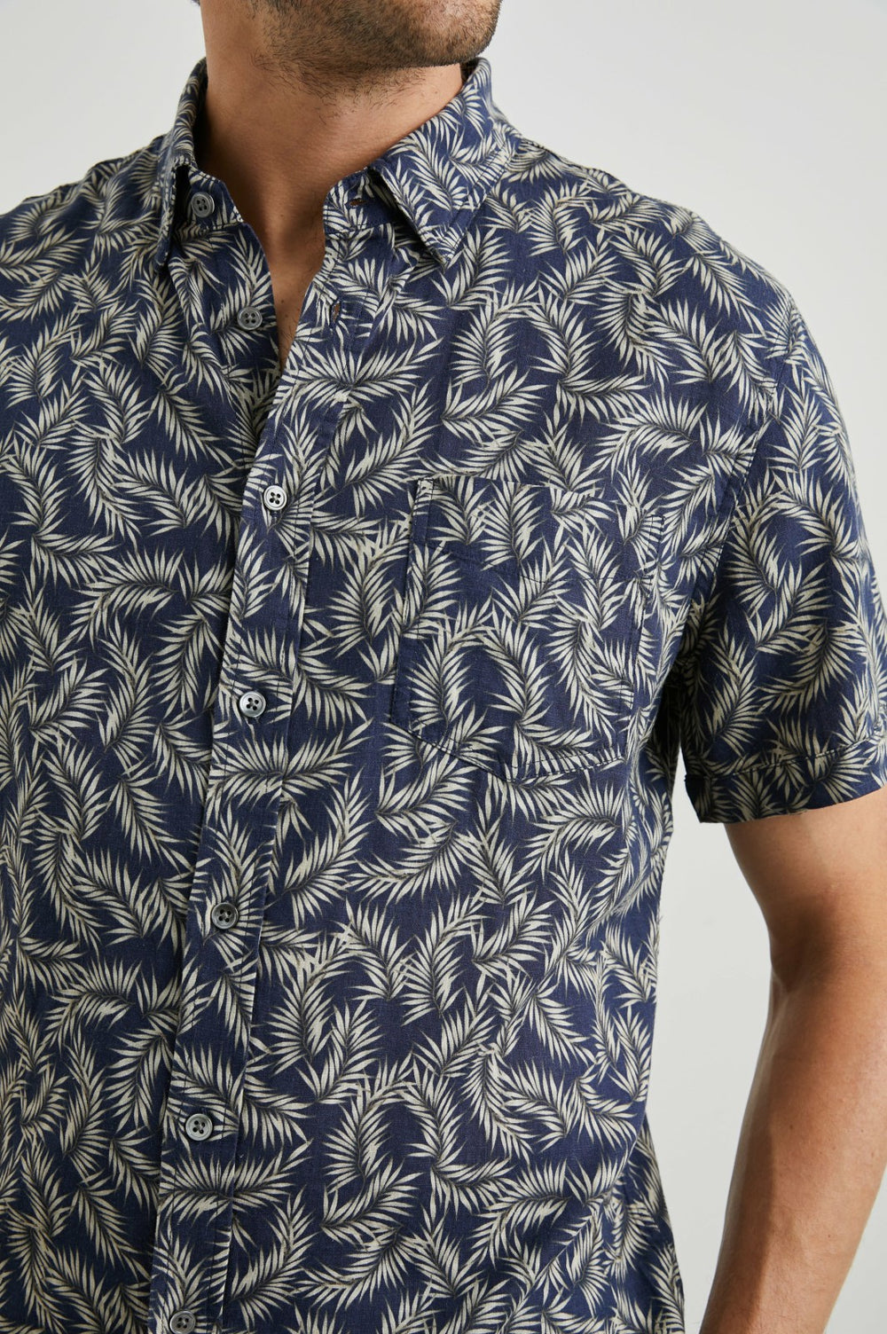 CARSON SHIRT - PALM AMERICANO NAVY| Rails online