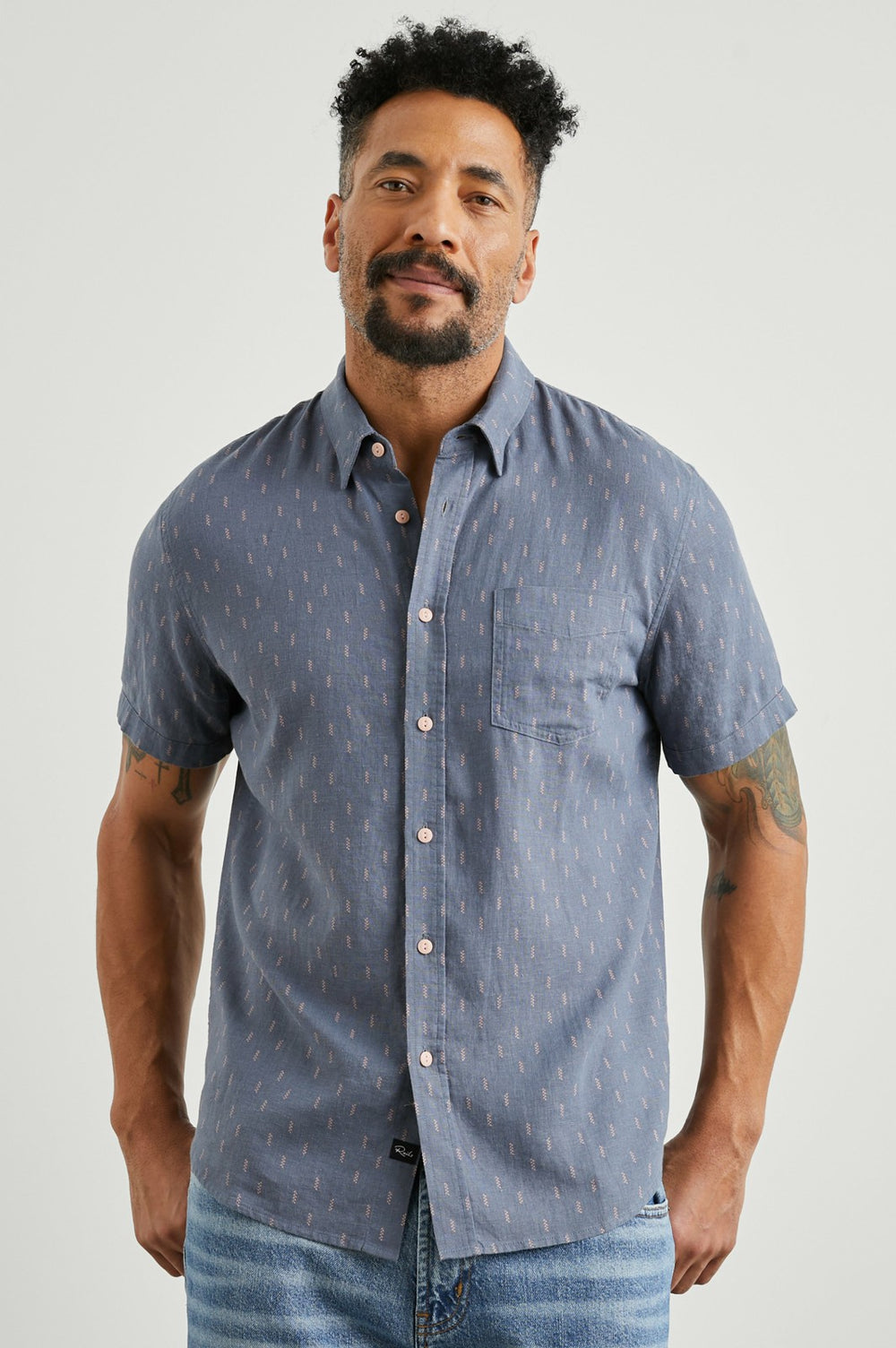 CARSON SHIRT - LOUIS LEAF SLATE| Rails US