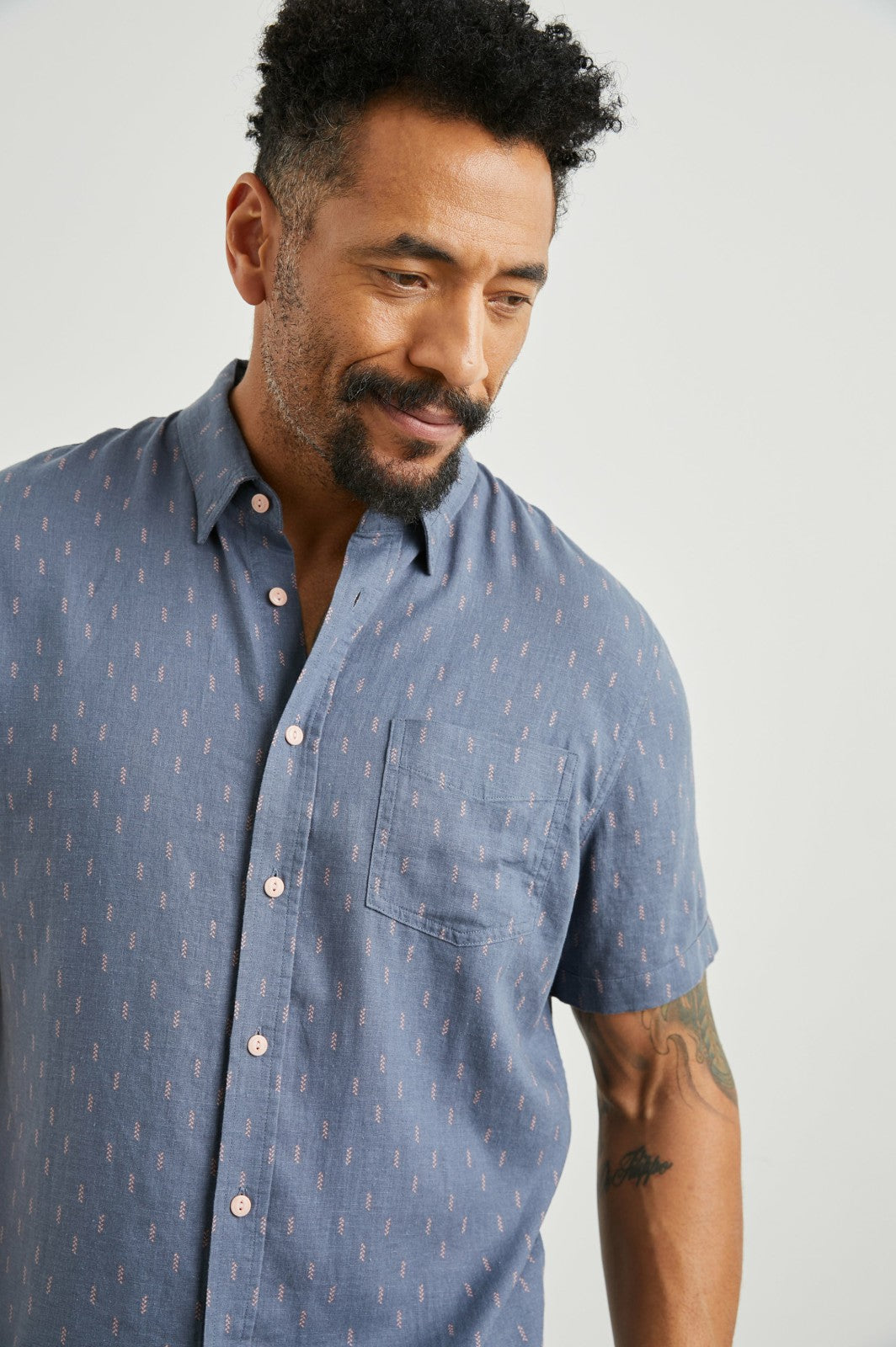 CARSON SHIRT - LOUIS LEAF SLATE| Rails US