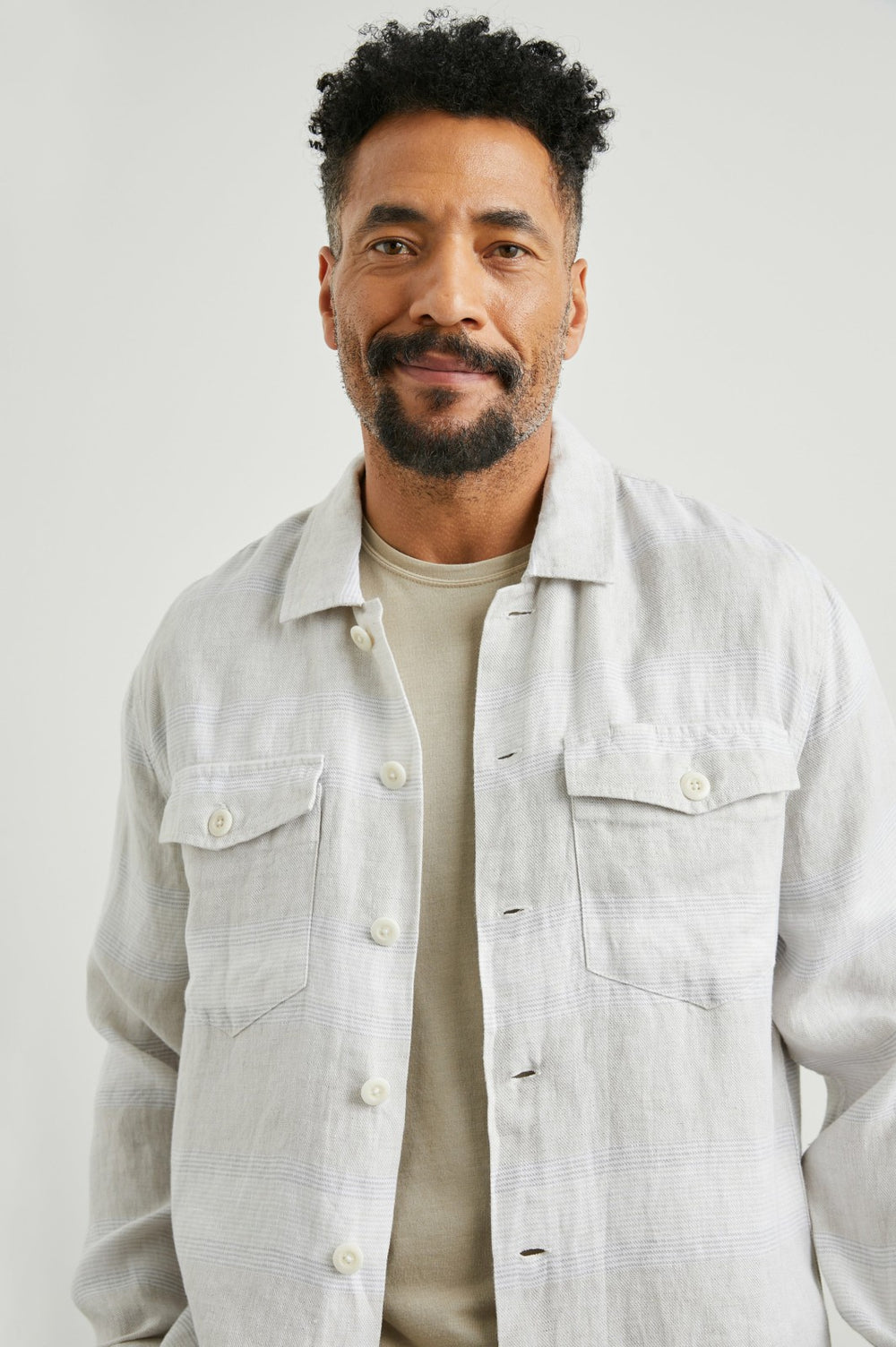 KEROUAC SHIRT JACKET - WICKER GRAPHITE STRIPE| Rails discount
