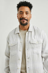 KEROUAC SHIRT JACKET - WICKER GRAPHITE STRIPE| Rails discount