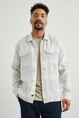 KEROUAC SHIRT JACKET - WICKER GRAPHITE STRIPE| Rails discount