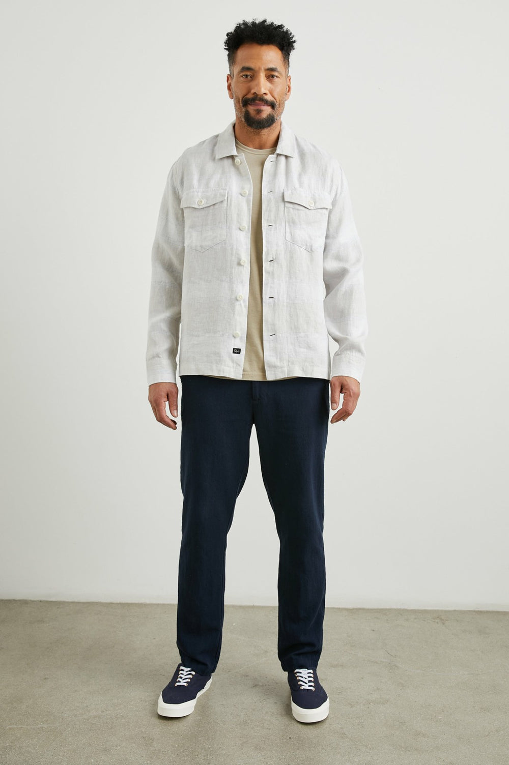 KEROUAC SHIRT JACKET - WICKER GRAPHITE STRIPE| Rails discount