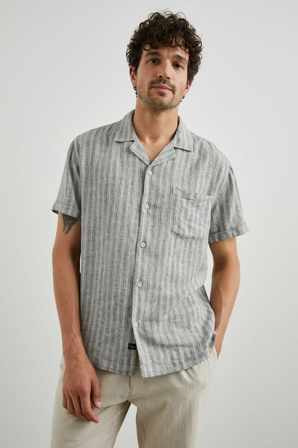 WAIMEA SHIRT - QUINOA NAVY STRIPE| Rails online
