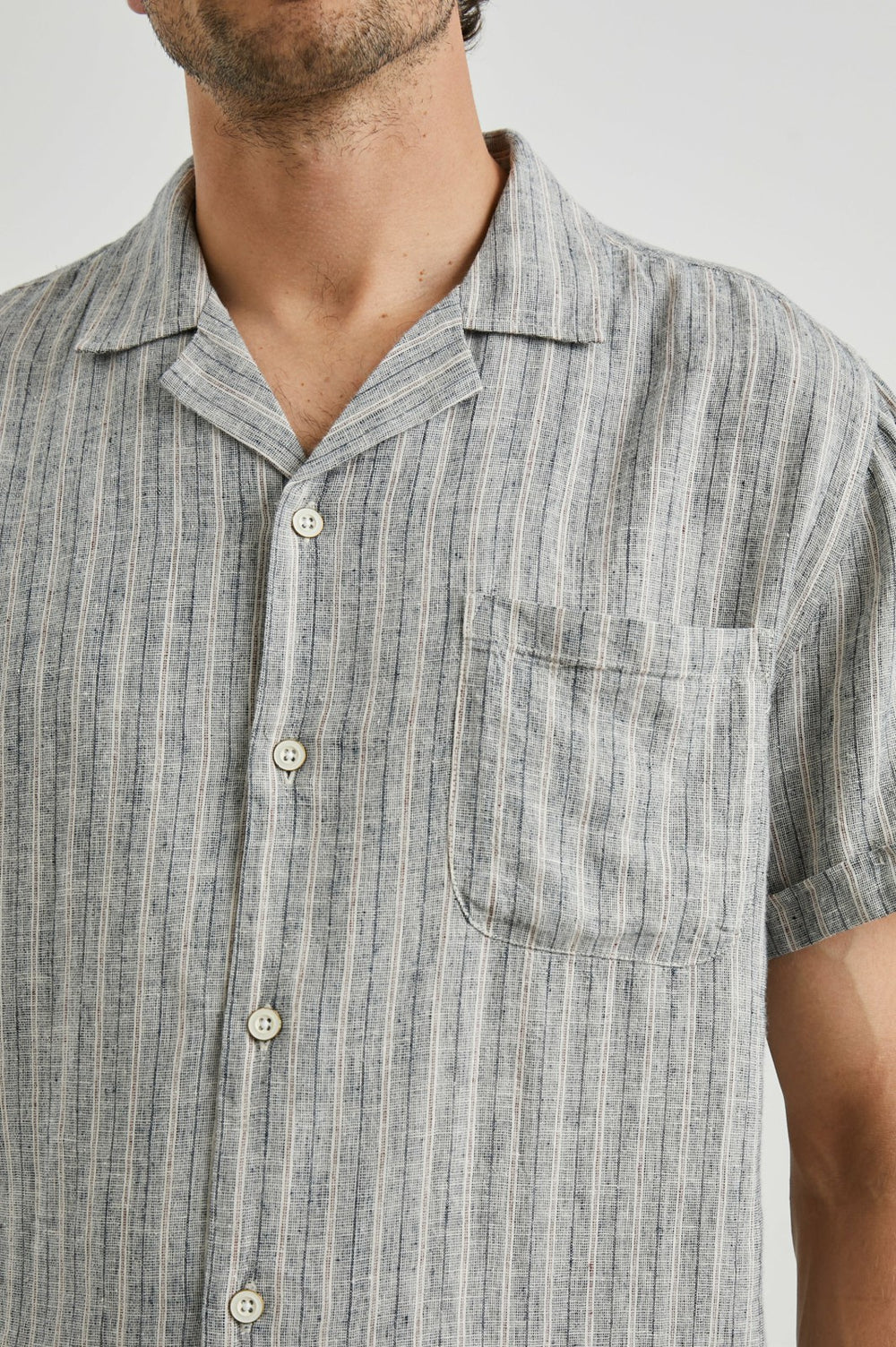WAIMEA SHIRT - QUINOA NAVY STRIPE| Rails online
