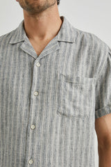 WAIMEA SHIRT - QUINOA NAVY STRIPE| Rails online