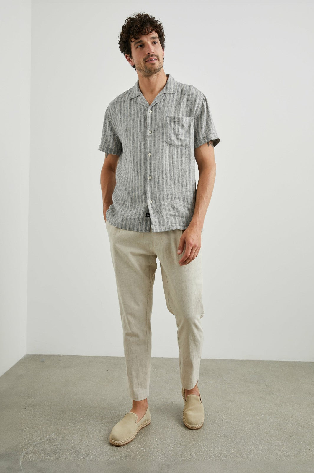 WAIMEA SHIRT - QUINOA NAVY STRIPE| Rails online
