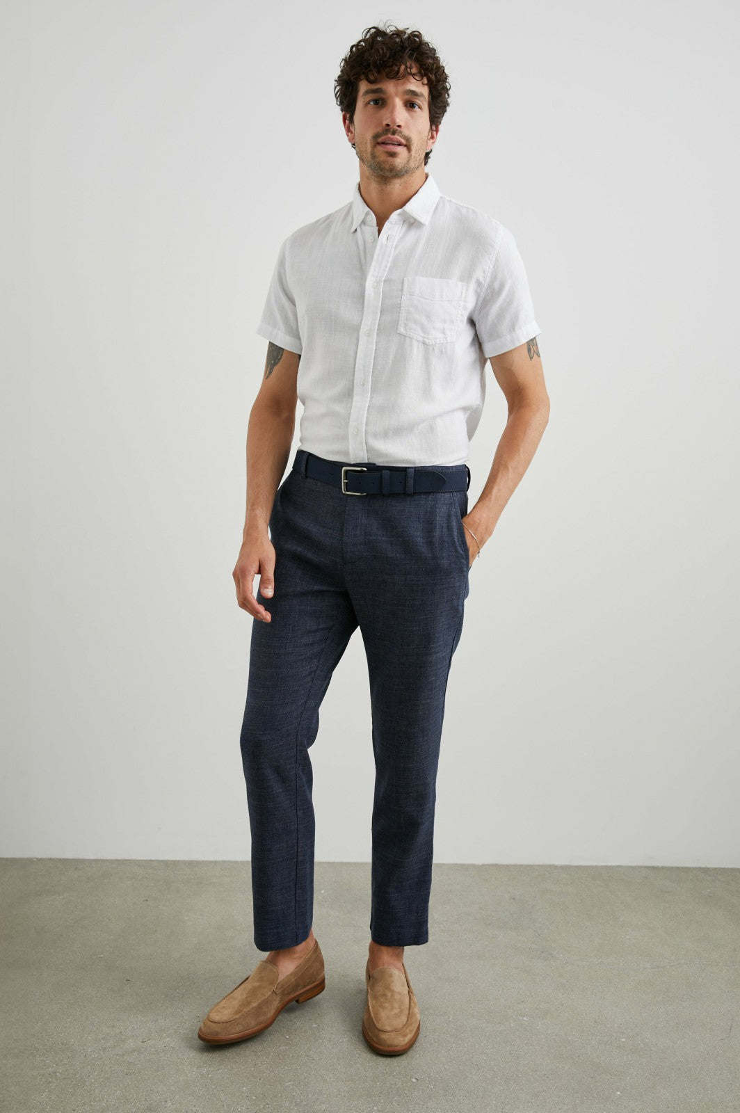 THOMAS PANT - NAVY MELANGE| Rails near me