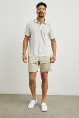 NAPOLI POLO SHIRT - CREAM BARLEY STRIPE| Rails near me
