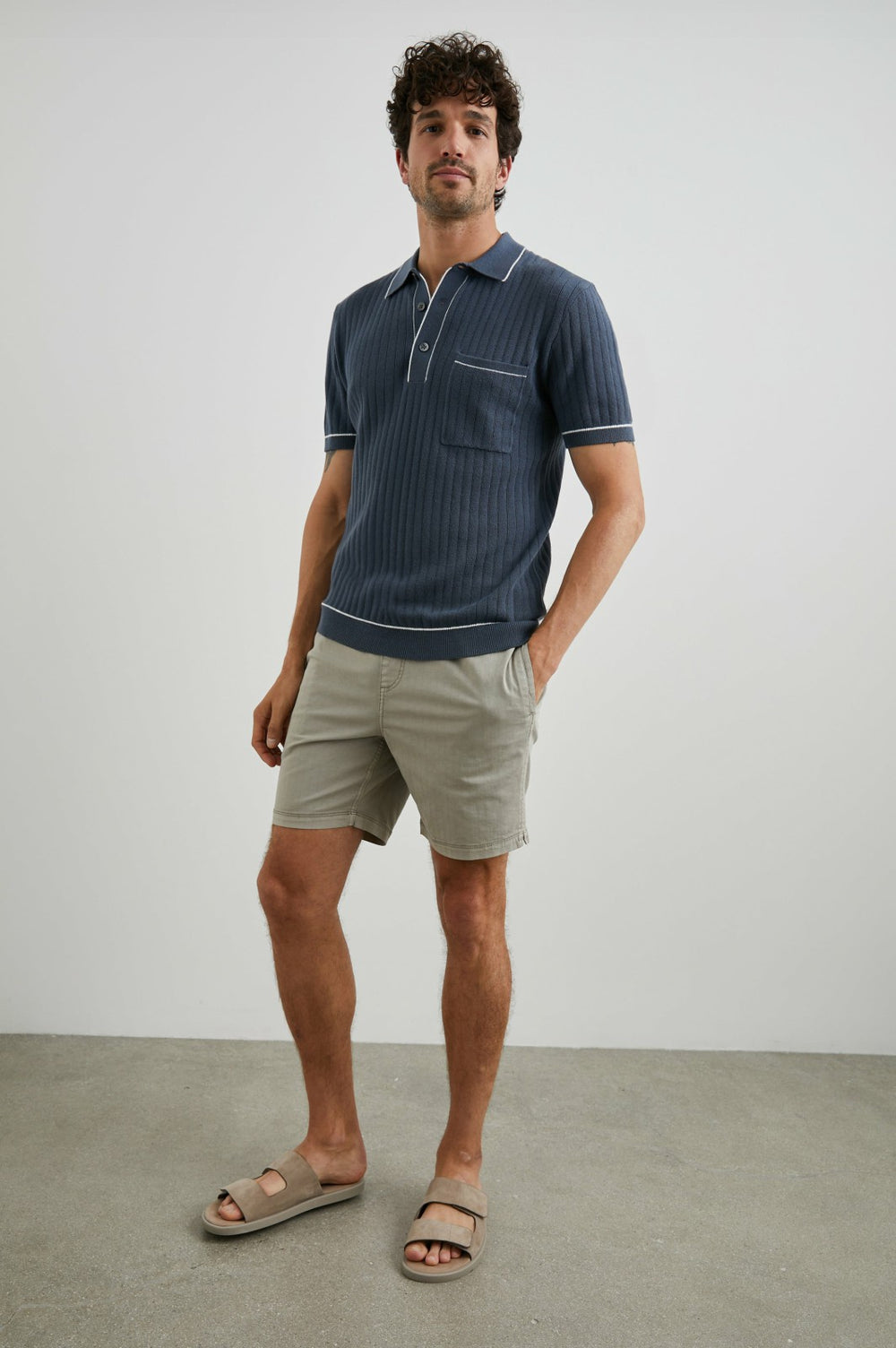 HARDY POLO SHIRT - FADED NAVY| Rails US