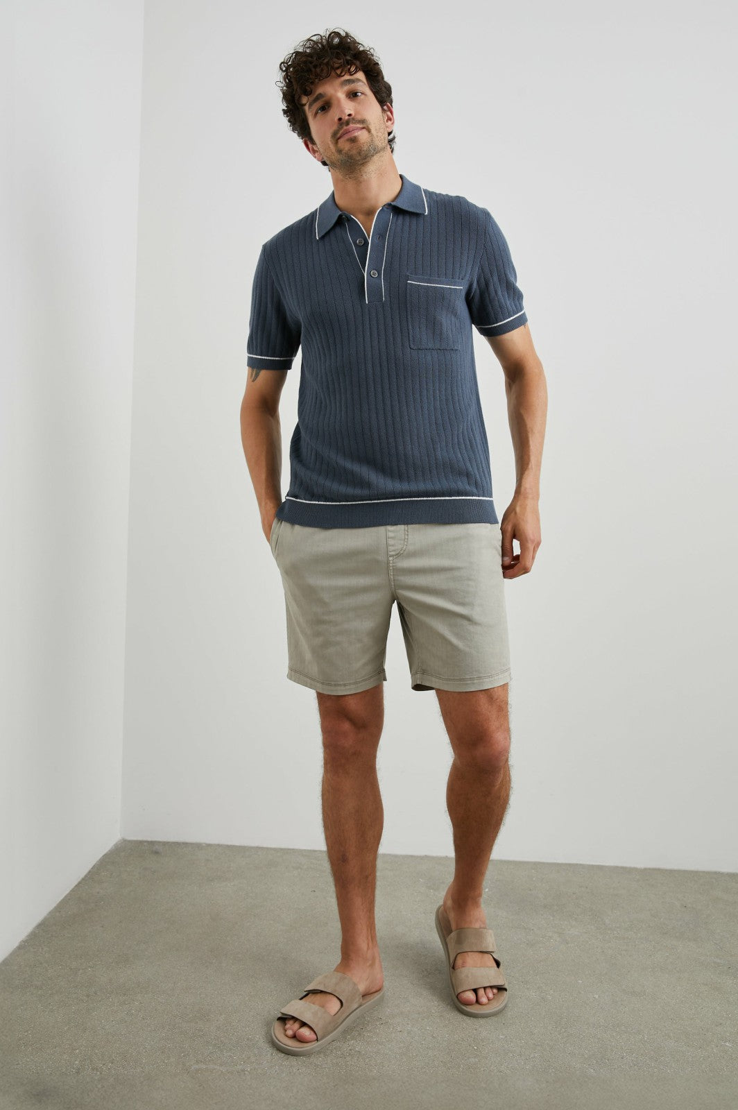 HARDY POLO SHIRT - FADED NAVY| Rails US