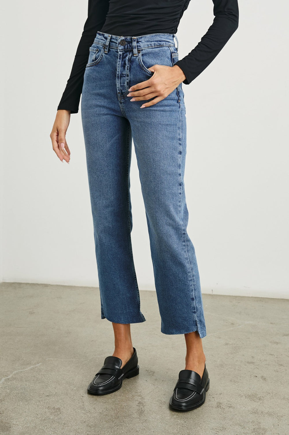 TOPANGA CROP STRAIGHT - PURE INDIGO| Rails sale