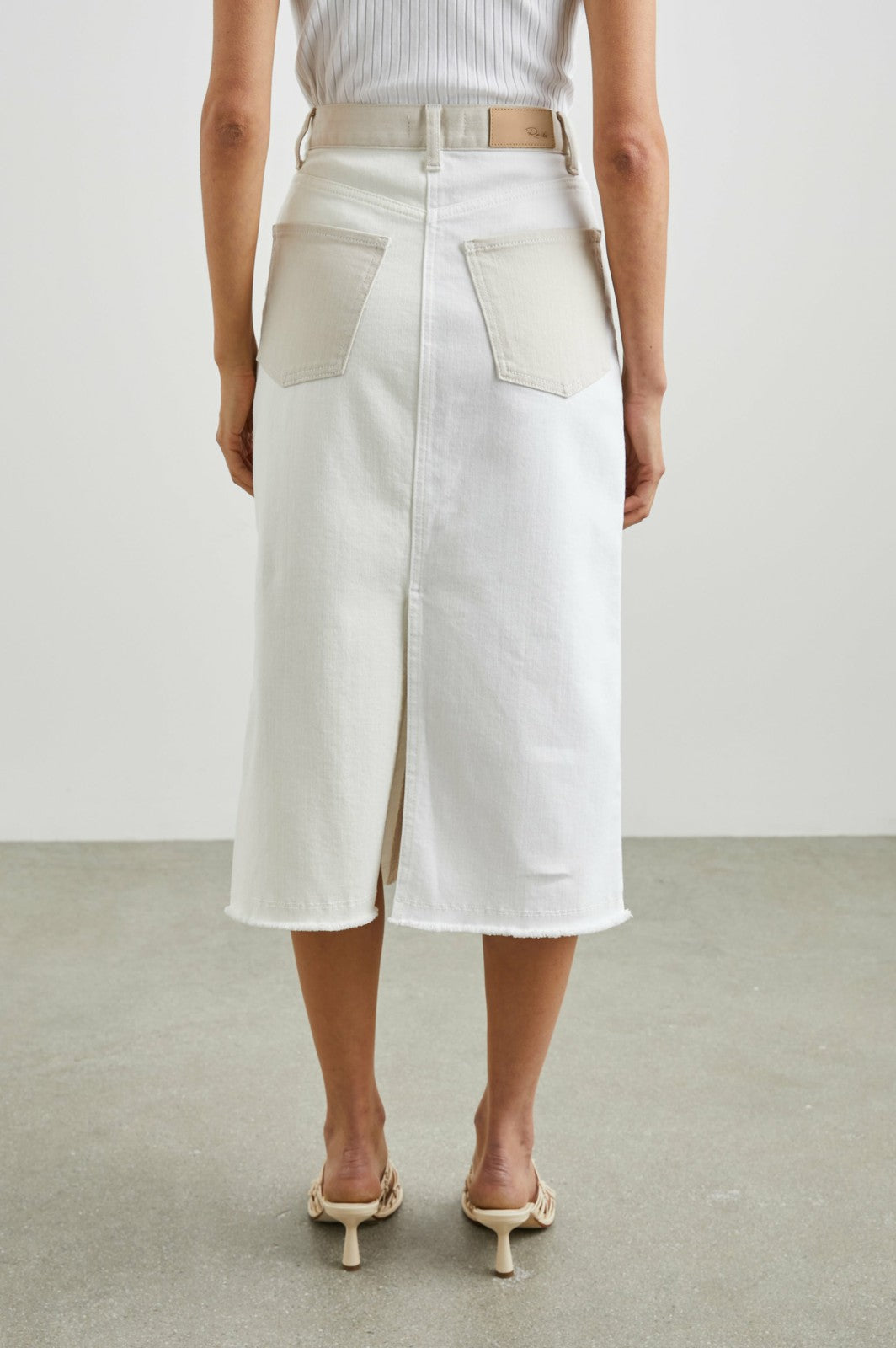 HIGHLAND SKIRT - ECRU PATCHWORK| Rails outlet